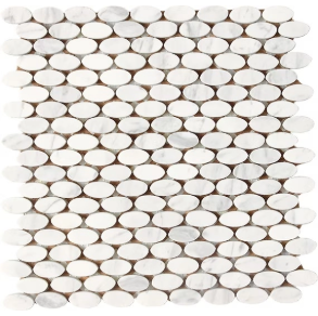 Contempo White Oval - stone tile